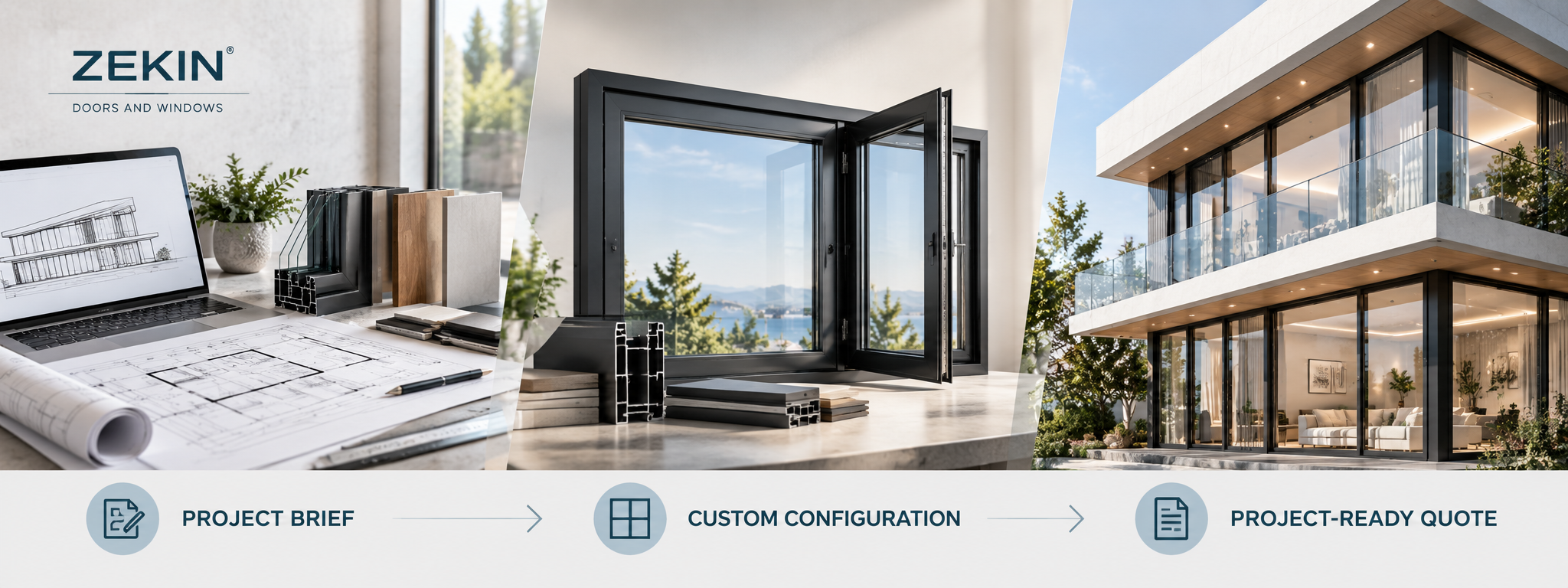 ZEKIN custom aluminum window planning for new construction projects