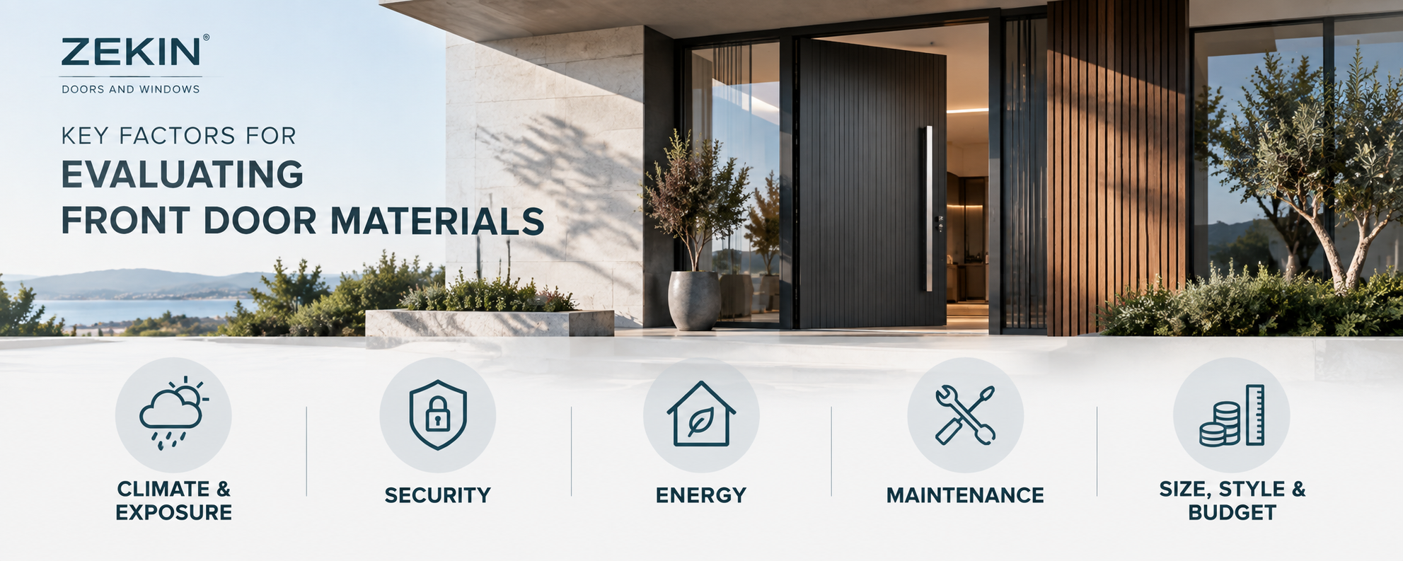 Key factors for evaluating front door materials